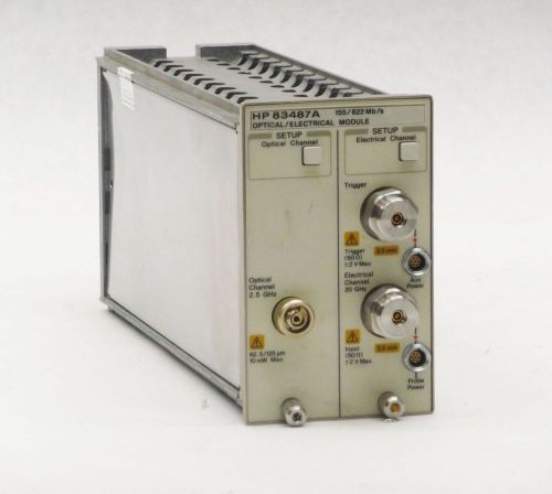 Hp agilent 83487a 2.5ghz optical 20ghz electrical 155/622mb/s plug-in module for sale
