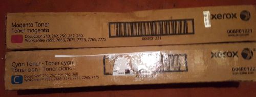 Lot Of 2 Magenta 006R01221 Cyan 006R01222 Toner Docucolor 240/242/250/252/260