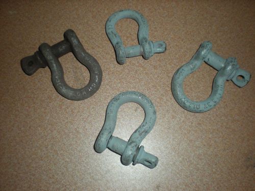 (4) crosby screw pin shackle wll 1-1/2, 3.3t, 3 for sale