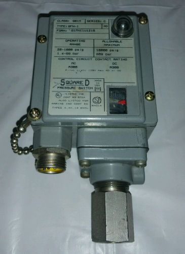 SQUARE D 9012 GFW-1 Machine Tool Pressure Switch