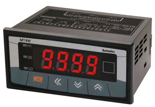 AUTONICS Panel Meter MT4W-DA-41, LED, 4 Digit, 3 Relay Out
