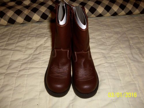( N E W ) LITTLE BOYS/GIRLS BOOTS, SIZE 9, BROWN,SUPER NICE