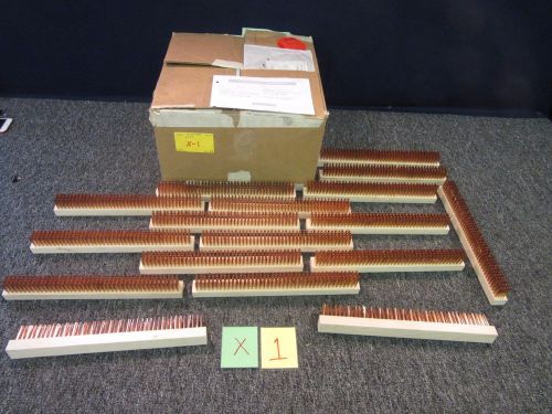 17 COPPER WIRE BRUSHES WELDING GARAGE 13&#034; 1&#034; WIDE STRAIGHT WOOD CLEANING SHOP