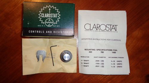 Lot of 3 new clarostat 462 clarodial potentiometer dial knob for sale