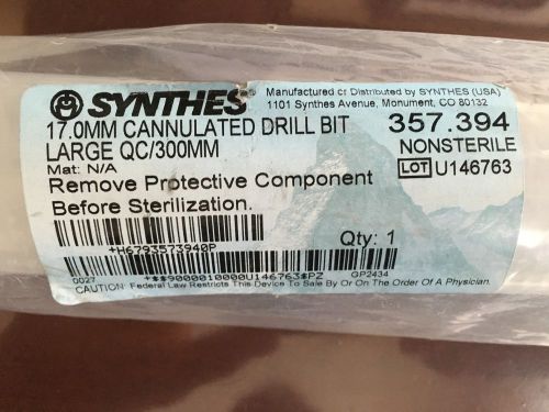Synthes 17.0mm Cannulated Drill bit - For TFN