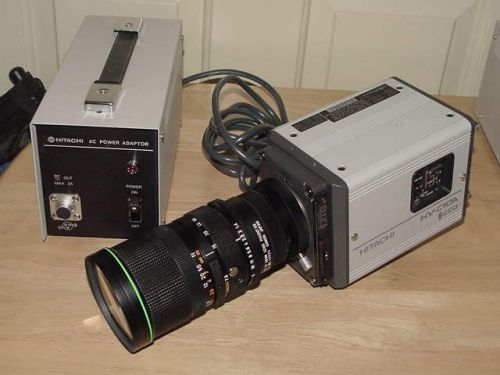 Hitachi CCD Color Video Camera HV-C10A Canon PH12X7.5B Lens Power Supply AP-60AU