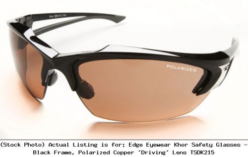 Edge Eyewear Khor Safety Glasses - Black Frame, Polarized Copper &#039;: TSDK215