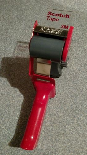 3M Scotch Heavy Duty Shipping Packing Tape Gun RED USED