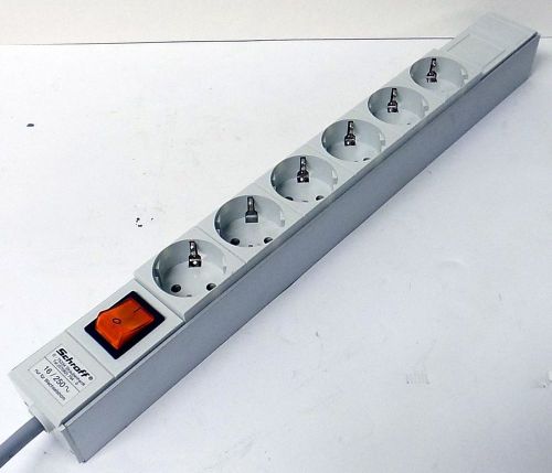 Schroff pulgp0418viag02 10110-227 6-plug europe vde 10/16a-250v power strip for sale