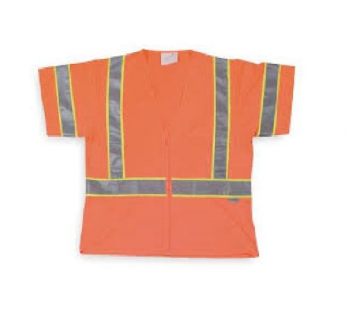 Condor Orange High Visibility Vest, Size M, 3 ANSI Class, Zipper, QTY 4, |KB4|RL