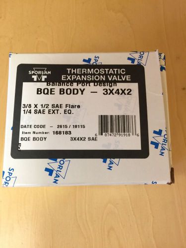 Sporlan BQE Body- 3x4x2- Thermostatic Expansion Valve- 3/8 x 1/2 SAE Flare