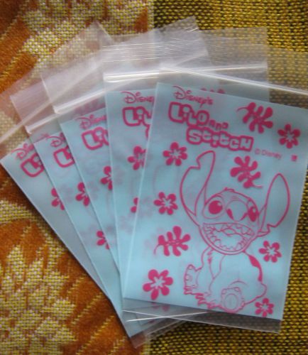 **Disney Stitch mini resealable plastic bags 5pcs