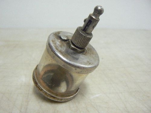 Vintage Nickel Plated Drip Oiler, 1-3/4&#034; diameter, Hit &amp; Miss Engine