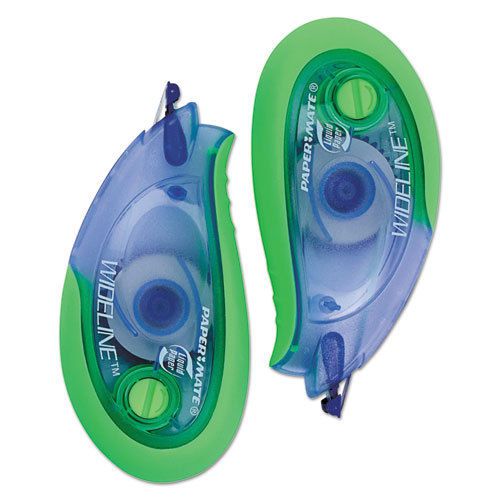 WideLine Correction Tape, Non-Refillable, 1/4&#034; x 335&#034;, 2/Pack