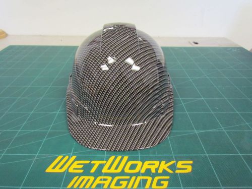New custom pyramex (cap style) hard hat w/ratchet suspension carbon fiber for sale