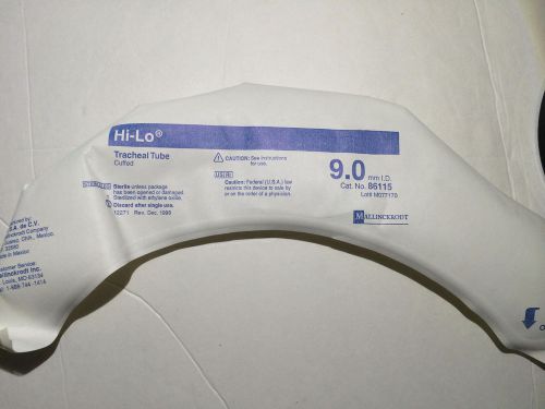 MALLINCKRODT Hi-Lo Oral/Nasal Tracheal Tube Cuffed Murphy Eye Size 9 Box/10