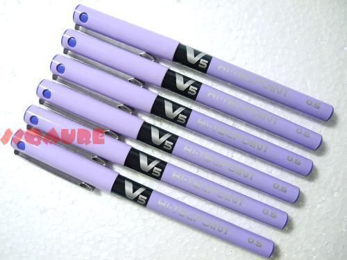 24 x Pilot V5 Hi-Tecpoint 0.5mm Needle Tip Pure Liquid Ink Rollerball pen, V