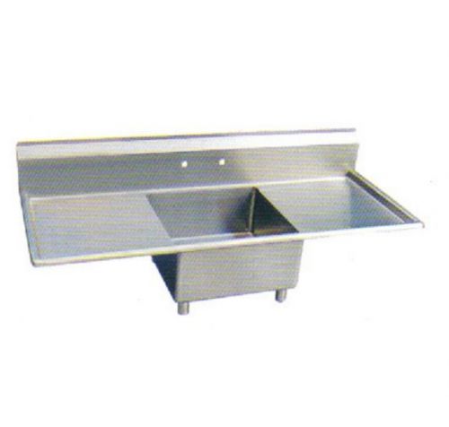 L&amp;J LJ1216-1RL, 12x16-Inch 1-Compartment Stainless Steel Sink with Right and Lef