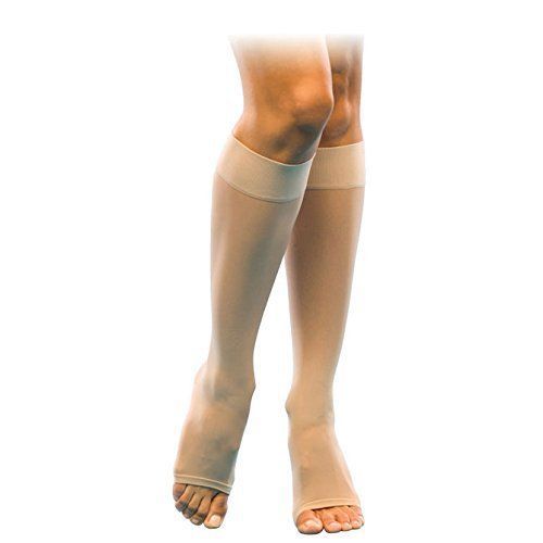Sheer Fashion Support OT Therapy Knee Highs 15-20mmHg : Size B Taupe, 120CBO29