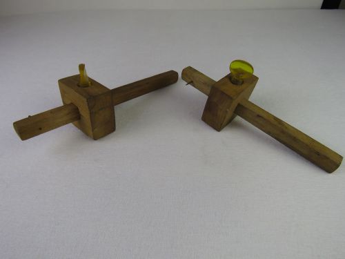 05 - VINTAGE 2 OF TIMBER WOOD Mortice and Marking Gauges LITTLE USE EX-COND