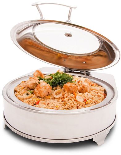 PrestoWare PWIE-512, 5-Quart Electric Glass Top Round Chafing Dish