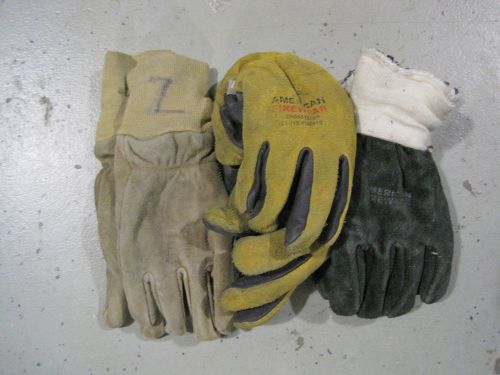 Lot of 3 Firefighter Gloves Bunker Turnout Gear (HKB22-02