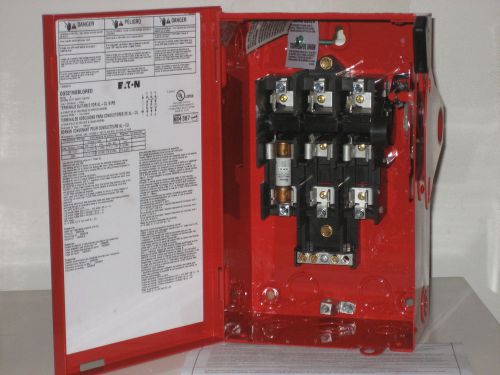 Eaton DG321NGBLORED 30A 240Vac General Duty Safety Switch 4 wire S/N Fusible