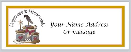 30 Personalized Return Address Labels Primitive Country Buy 3 get 1 free (c36)
