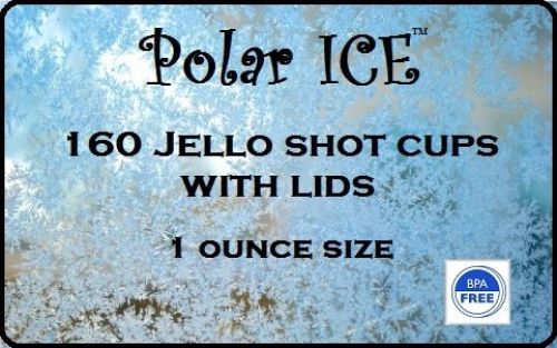 Polar Ice 160 Jello Shot Souffle Cups with Lids, 1-Ounce, Translucent
