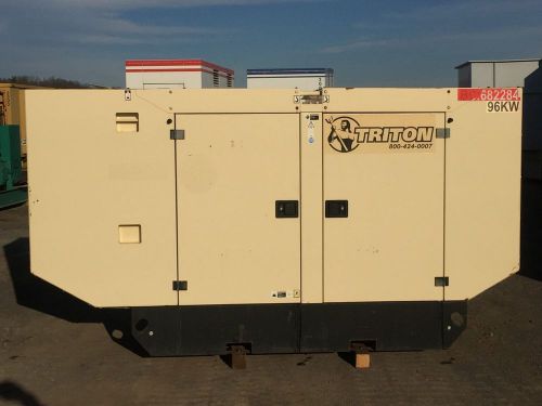 –96 kw triton generator, base fuel tank, 12 lead, sound att., skid mounted, l... for sale