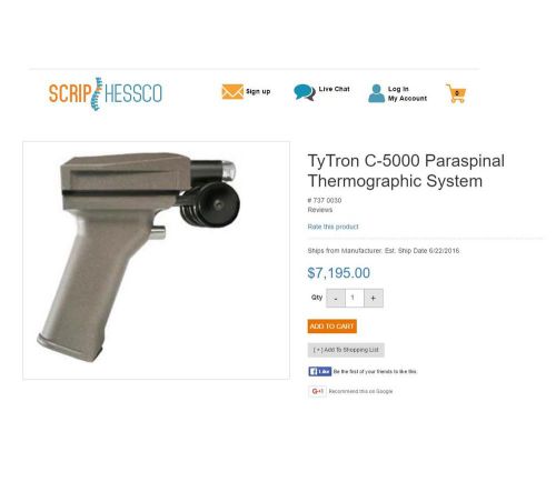 TyTron C-5000 Paraspinal Thermography System New Black Color