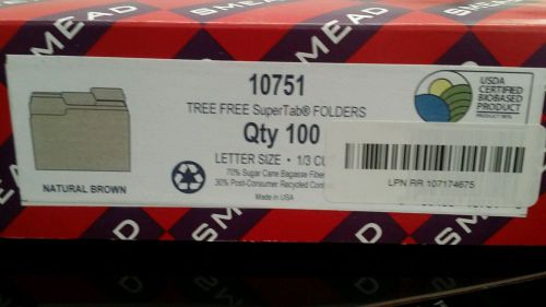 Smead Tree Free SuperTab® File Folder, Oversized 1/3-Cut Tab, Letter Size, 100