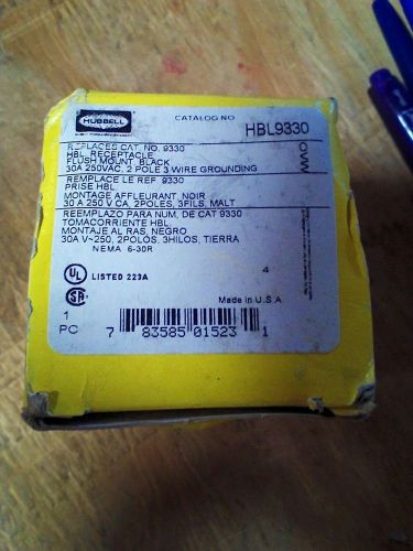 1 nib hubbell hbl9330 9330 30a receptacle nema 6-30r for sale