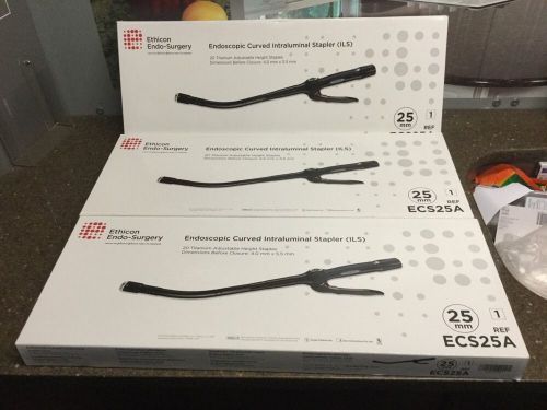 Ethicon Endoscopic Curved Intraluminal Stapler ILS 25MM REF ECS25A - LOT OF 3!
