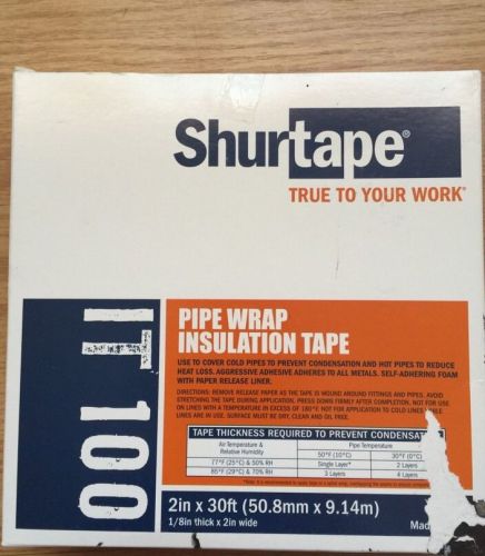 Shurtape it-100 foam pipe wrap insulation tape: 2 in. x 30 ft. (black) for sale