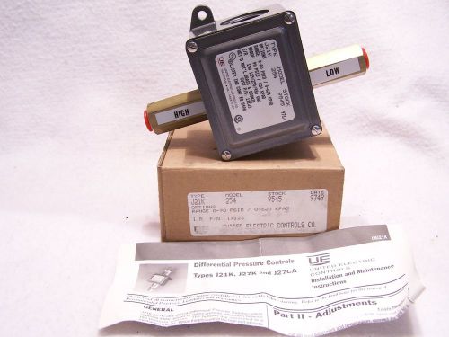 UNITED ELECTRIC CONTROL DIFFERENTAL PRESSURE CONTROLTYPE J21K MODEL254