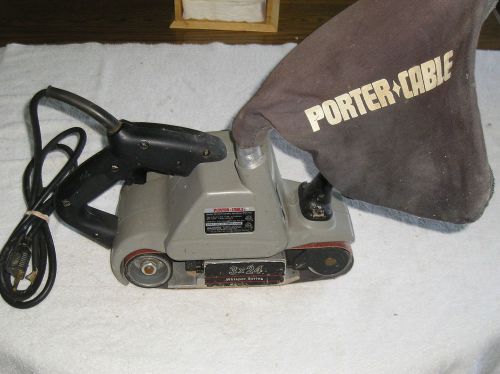 Porter Cable No 360 Belt Sander with Dust Pick Up 3 x 24 needs new cord