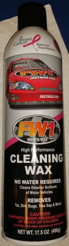 Fw1 Cleaning Waterless Wash &amp; Wax with Carnauba Car Wax 17.5 OZ