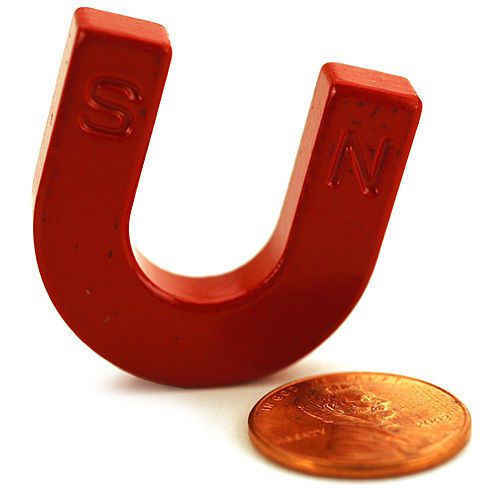 Lot of 100 Pieces - Mini Red Ceramic Horseshoe Magnets