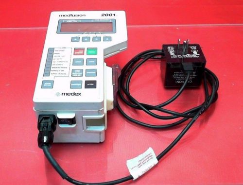Medex Inc. Medfusion Model 2001 Syringe Infusion Pump &amp; Charger (POWERED ON)
