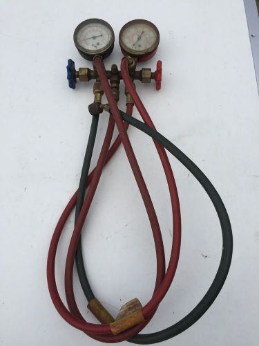 Standard brass ac manifold gas pressure test kit (ritchie yellow jacket) for sale