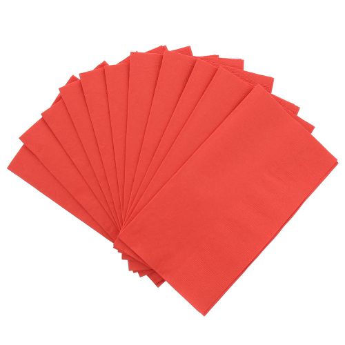 Royal red disposable dinner napkins, pack of 125, dnap1m-r for sale