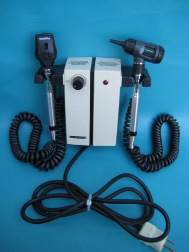 Welch Allyn MacroView Otoscope Ophthalmoscope Wall Mount 74710 + Heads 23820