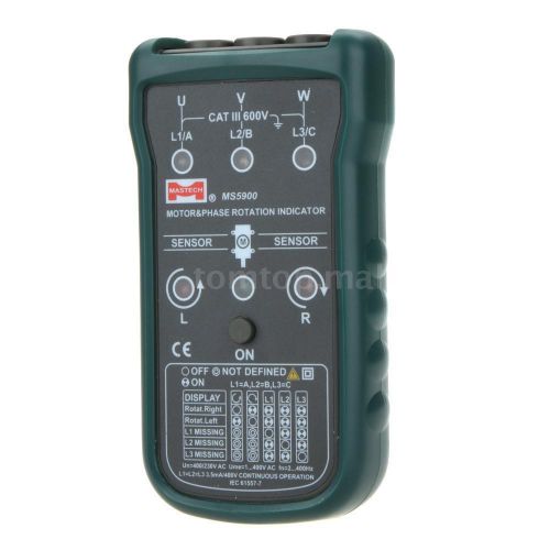Mastech ms5900 non-contact three phase motor &amp; phase rotation indicator m1h1 for sale