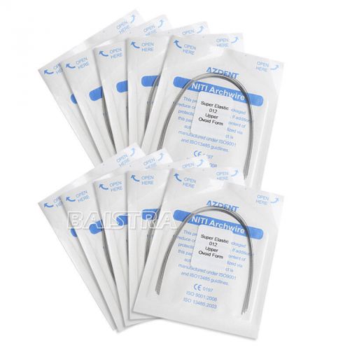 200 Packs Dental Orthodontic 012 Upper Arch Wire Niti Super Elastic Ovoid Form