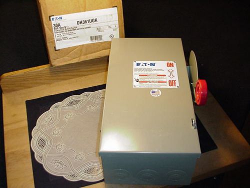 Eaton DH361UGK Heavy Duty Safety Switch 600 Vac, 3 Pole,  30A,  Non-Fusible NEW!