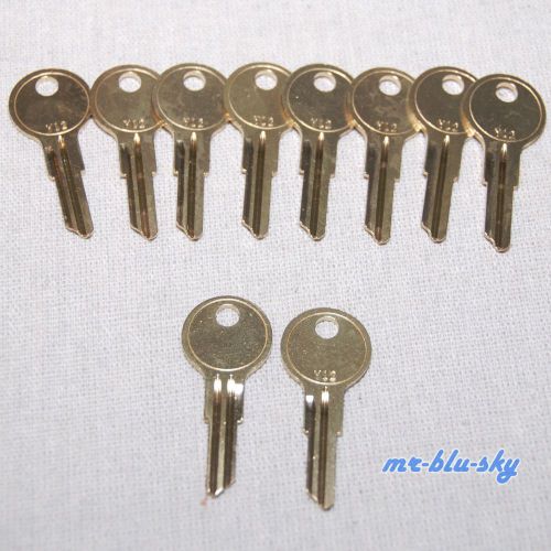 Locksmith - Lot of 10 Y12 Brass Key Blanks JET