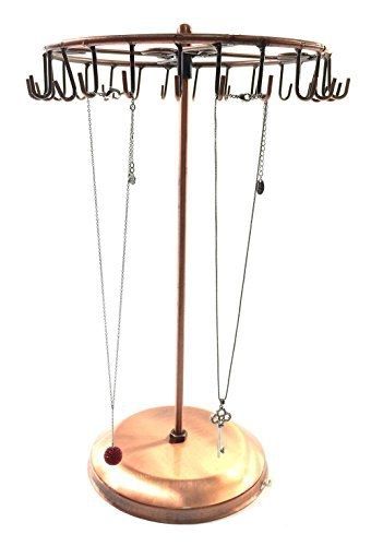 Bejeweled Display?Copper Color 24 Hooks Rotating Necklace holer/Jewelry