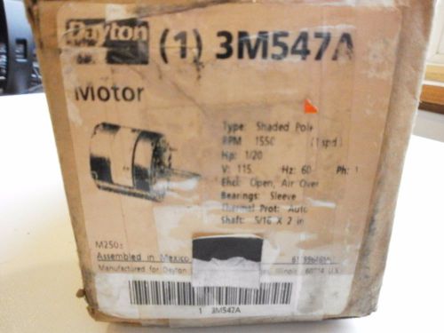 New dayton 1/20hp 115v 60hz 1150 rpm 3m547a motor for sale