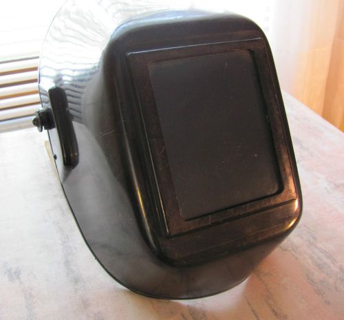 Vgc welding helmet thermoplastic made usa w 2 extra cover lens for sale